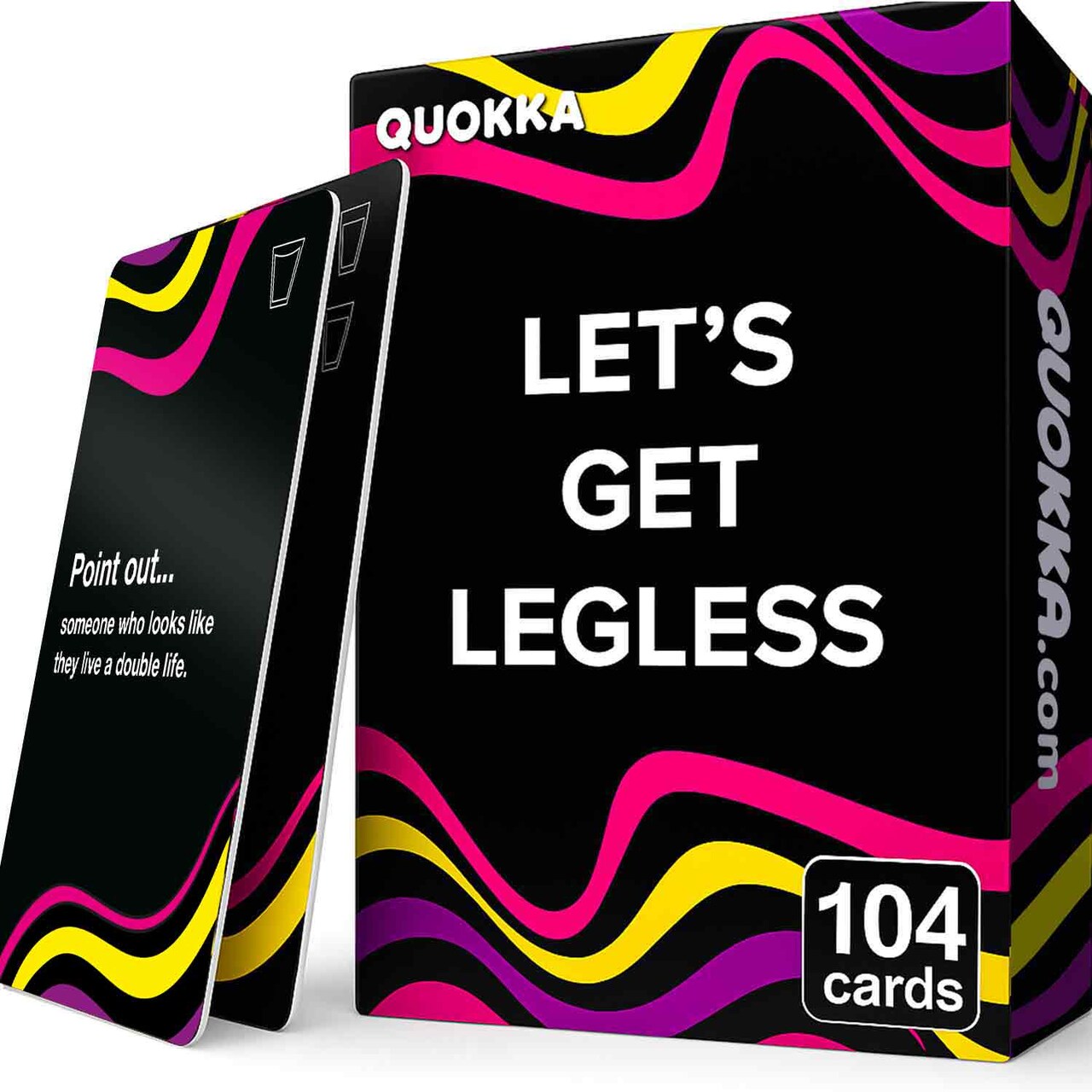 QUOKKA Card Games for Adults Let’s Get Legless - Spicy Adult Games for Party Game Night with 104 Hilarious Dares & Risky Questions, Inappropriate Challenges to Spice Up The Night, Only 21+